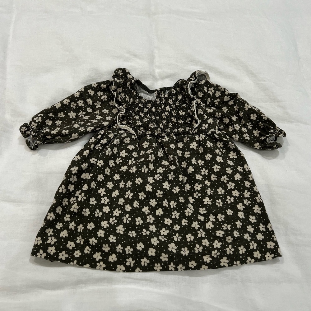 Zara kids, green dress, 12-18mons